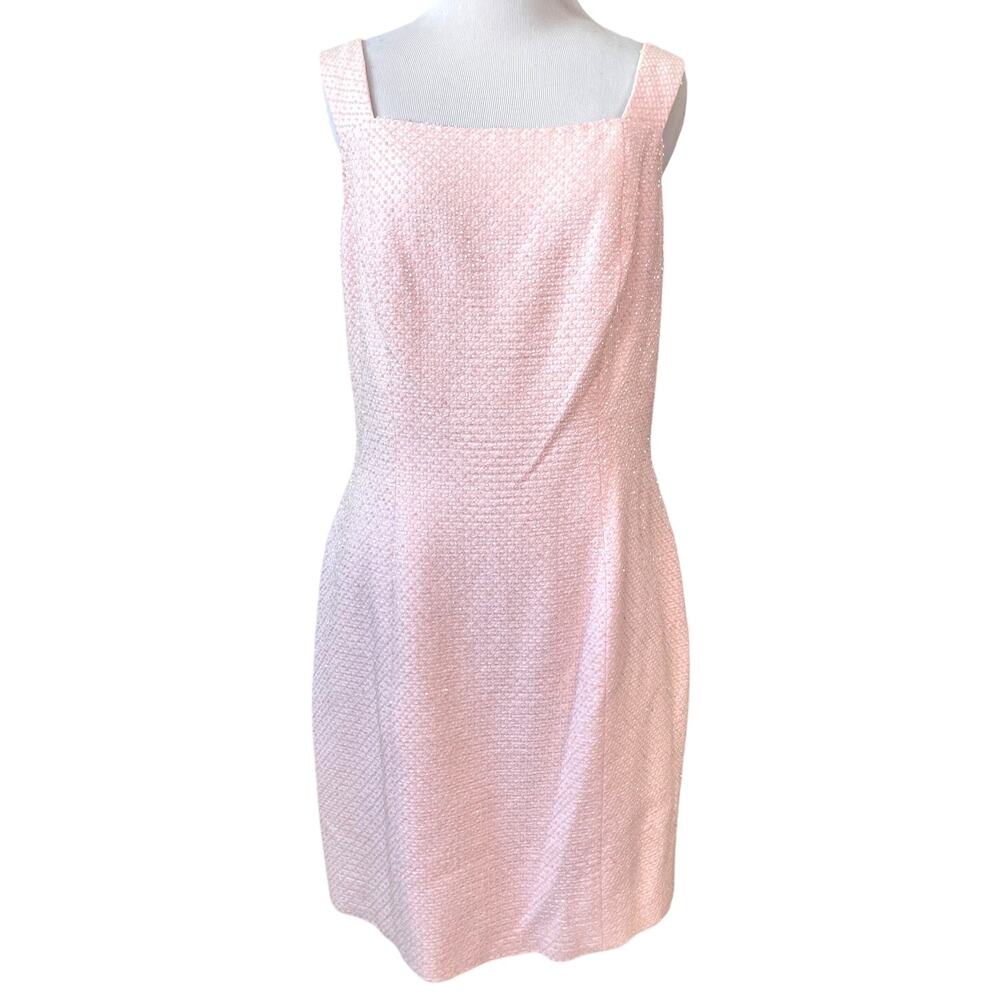 Vintage Niteline Della Roufogali Beaded Mini Dress 12 Pink Glam Formal Coquette